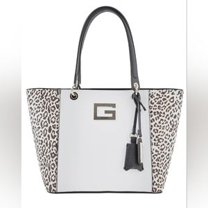 Guess leopard print purse and matching wallet.